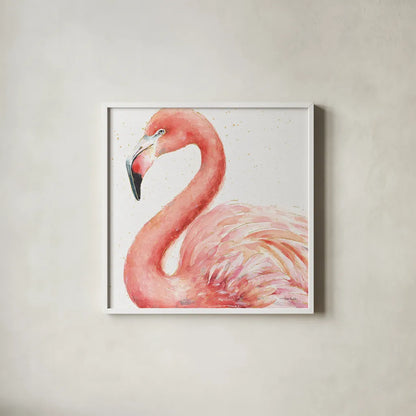 Gracefully Pink III by Lisa Audit. Shown in a crisp white glass frame for a clean and minimalist style. Available as an archival giclee rolled canvas, fine art paper, or poster print. SKU 28289a.