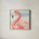Gracefully Pink III Water Wash by Lisa Audit. Shown in a natural wood glass frame for a timeless modern aesthetic. Available as an archival giclee rolled canvas, fine art paper, or poster print. SKU 98662a.