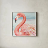 Gracefully Pink III Water Wash by Lisa Audit. Shown in a crisp white glass frame for a clean and minimalist style. Available as an archival giclee rolled canvas, fine art paper, or poster print. SKU 98662a.