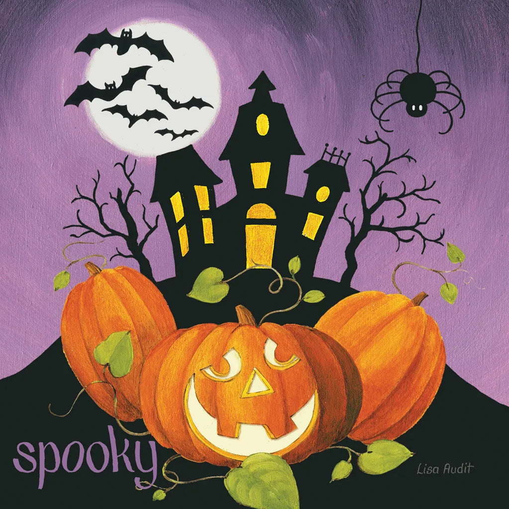 Happy Haunting II by Lisa Audit. SKU 80107a. Archival Giclee Fine art print for wall decor.
