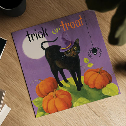 Happy Haunting III by Lisa Audit. Shown as a detailed flat fine art print, highlighting archival giclee quality. Available as an archival giclee rolled canvas, fine art paper, or poster print. SKU 80108a.