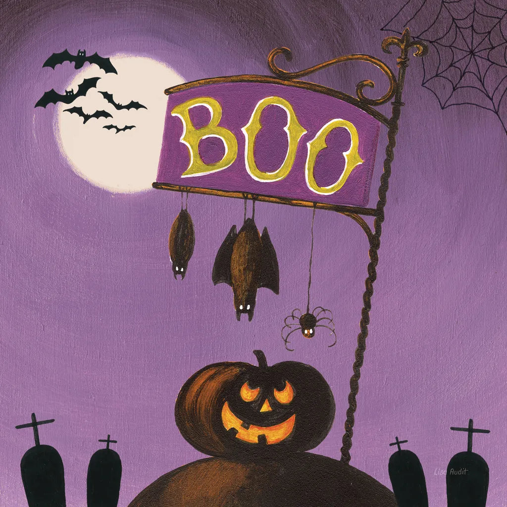 Happy Haunting IV by Lisa Audit. SKU 80109a. Archival Giclee Fine art print for wall decor.