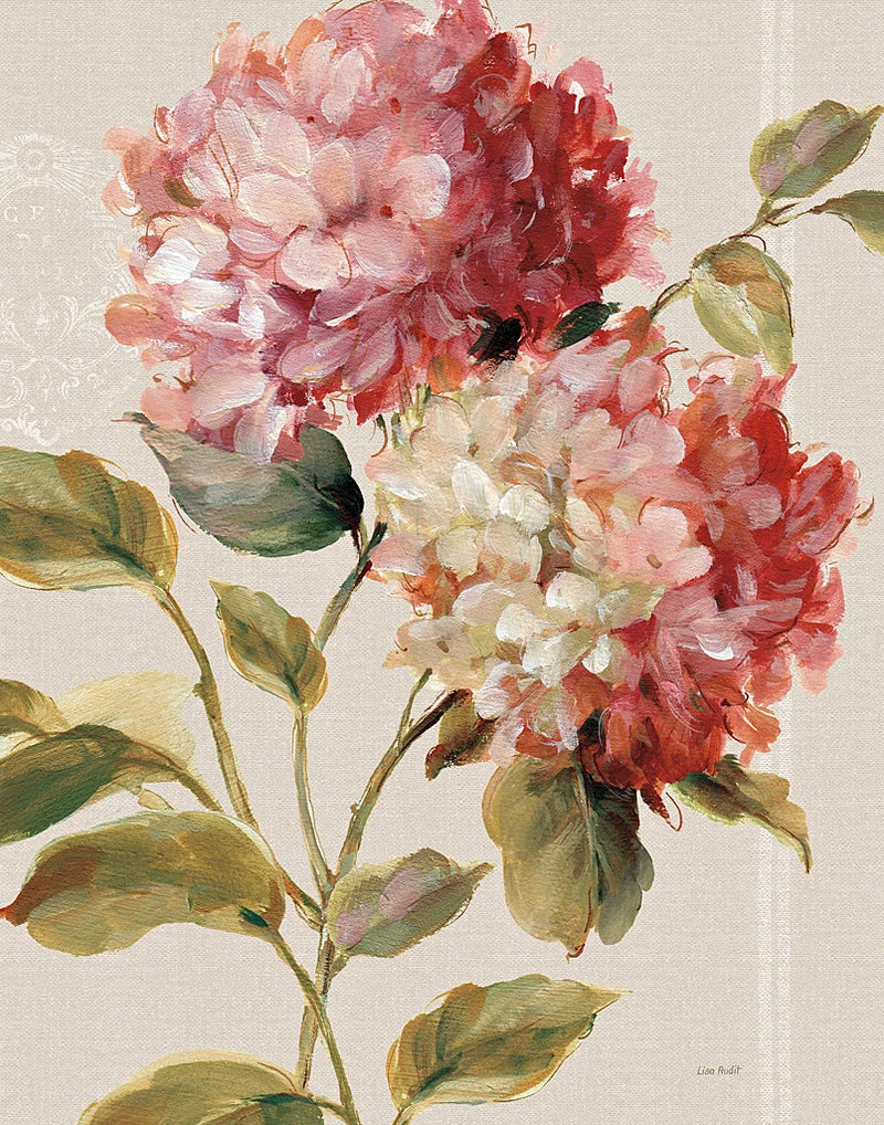 Harmonious Hydrangeas Linen by Lisa Audit