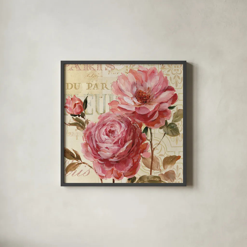 Harmonious VI v2 by Lisa Audit. Shown in a sleek black glass frame for a contemporary gallery look. Available as an archival giclee rolled canvas, fine art paper, or poster print. SKU 15590a.