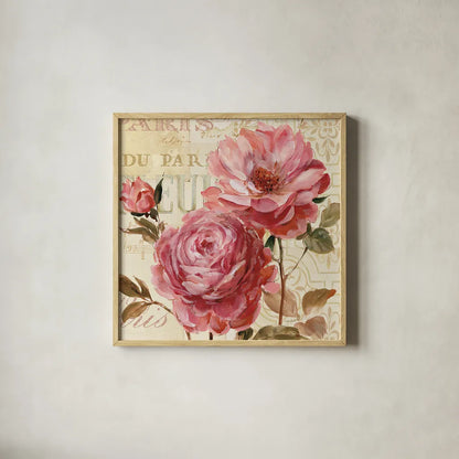 Harmonious VI v2 by Lisa Audit. Shown in a natural wood glass frame for a timeless modern aesthetic. Available as an archival giclee rolled canvas, fine art paper, or poster print. SKU 15590a.