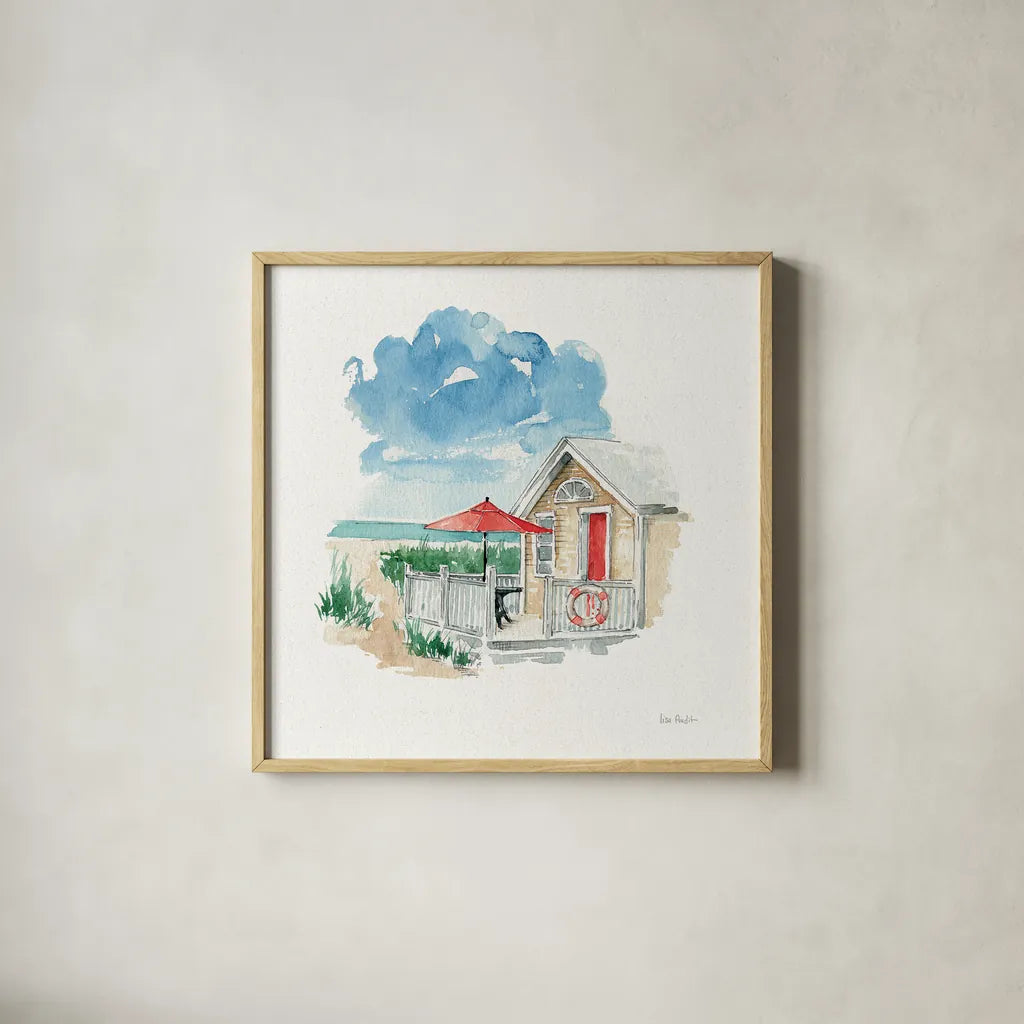 In the Moment IV by Lisa Audit. Shown in a natural wood glass frame for a timeless modern aesthetic. Available as an archival giclee rolled canvas, fine art paper, or poster print. SKU 20517a.