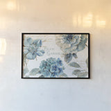 Indigold I by Lisa Audit. shown as a paper print in a black flame. Available as a archival giclee rolled canvas, fine art paper, or poster print. SKU 24196i.