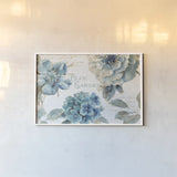 Indigold I by Lisa Audit. shown as a paper print in a white frame. Available as a archival giclee rolled canvas, fine art paper, or poster print. SKU 24196i.