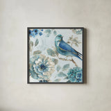 Indigold III by Lisa Audit. Shown in a sleek black glass frame for a contemporary gallery look. Available as an archival giclee rolled canvas, fine art paper, or poster print. SKU 24198a.