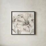 Indigold IV Gray by Lisa Audit. Shown in a sleek black glass frame for a contemporary gallery look. Available as an archival giclee rolled canvas, fine art paper, or poster print. SKU 45748a.