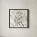 Indigold V Gray by Lisa Audit. Shown in a sleek black glass frame for a contemporary gallery look. Available as an archival giclee rolled canvas, fine art paper, or poster print. SKU 45749a.