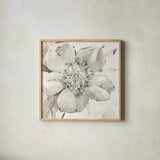 Indigold VI Gray by Lisa Audit. Shown in a natural wood glass frame for a timeless modern aesthetic. Available as an archival giclee rolled canvas, fine art paper, or poster print. SKU 45750a.