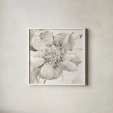 Indigold VI Gray by Lisa Audit. Shown in a crisp white glass frame for a clean and minimalist style. Available as an archival giclee rolled canvas, fine art paper, or poster print. SKU 45750a.