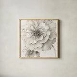 Indigold VII Gray by Lisa Audit. Shown in a natural wood glass frame for a timeless modern aesthetic. Available as an archival giclee rolled canvas, fine art paper, or poster print. SKU 45751a.