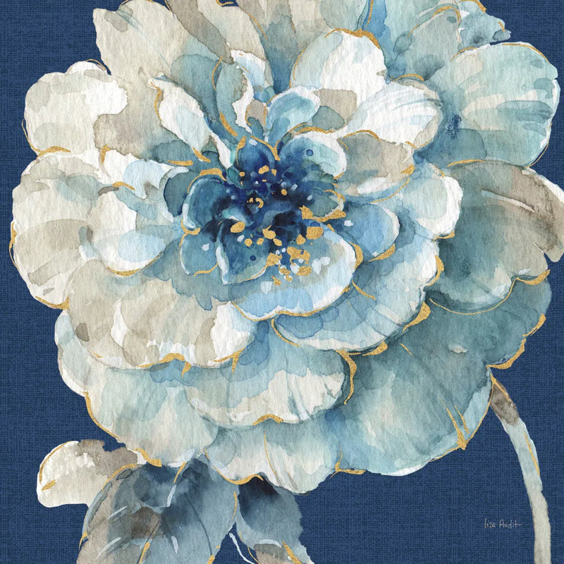 Indigold VII Navy by Lisa Audit. SKU 45746a. Archival Giclee Fine art print for wall decor.