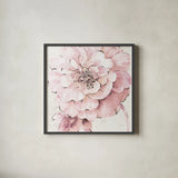 Indigold VII Pink by Lisa Audit. Shown in a sleek black glass frame for a contemporary gallery look. Available as an archival giclee rolled canvas, fine art paper, or poster print. SKU 46240a.