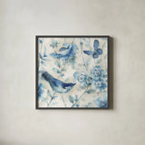 Indigold XI v2 by Lisa Audit. Shown in a sleek black glass frame for a contemporary gallery look. Available as an archival giclee rolled canvas, fine art paper, or poster print. SKU 54272a.