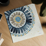 Indigold XVII by Lisa Audit. Shown as a detailed flat fine art print, highlighting archival giclee quality. Available as an archival giclee rolled canvas, fine art paper, or poster print. SKU 24212a.