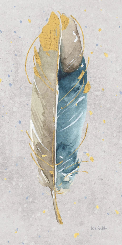 Indigold XXI on Gray Panel by Lisa Audit