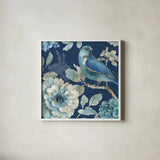 Indigold XXIII by Lisa Audit. Shown in a crisp white glass frame for a clean and minimalist style. Available as an archival giclee rolled canvas, fine art paper, or poster print. SKU 24380a.