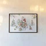 Magical Holidays I by Lisa Audit. shown as a paper print in a black flame. Available as a archival giclee rolled canvas, fine art paper, or poster print. SKU 54761i.