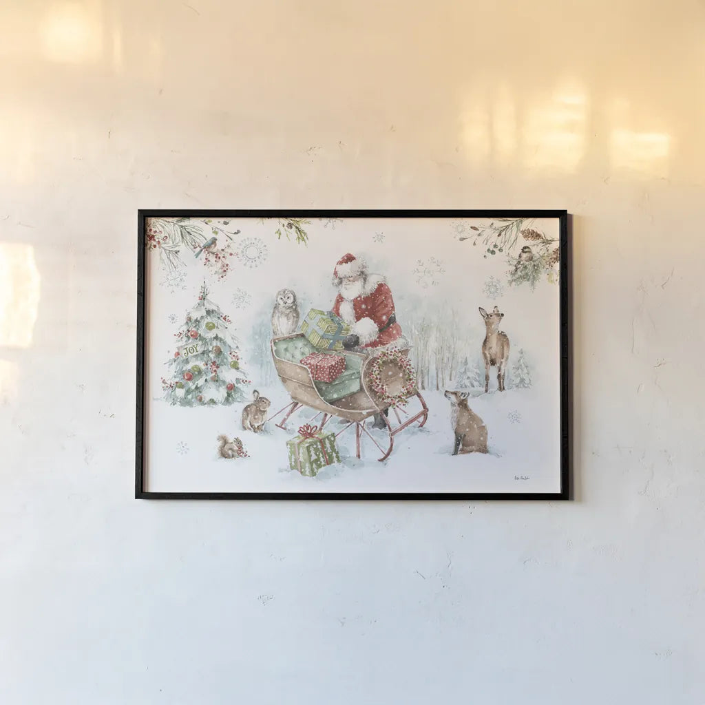 Magical Holidays I by Lisa Audit. shown as a paper print in a black flame. Available as a archival giclee rolled canvas, fine art paper, or poster print. SKU 54761i.