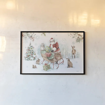 Magical Holidays I by Lisa Audit. shown as a paper print in a black flame. Available as a archival giclee rolled canvas, fine art paper, or poster print. SKU 54761i.