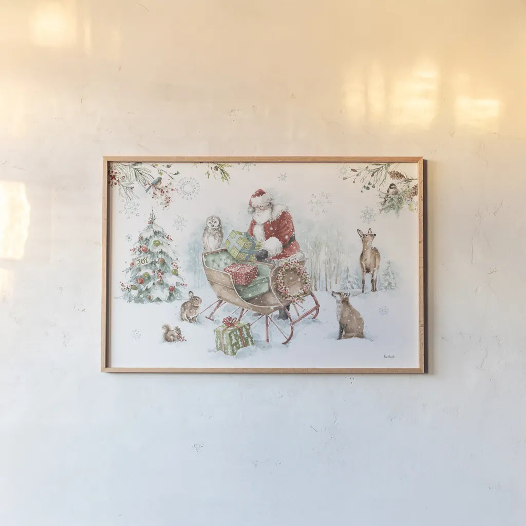 Magical Holidays I by Lisa Audit. shown as a paper print in a natural frame. Available as a archival giclee rolled canvas, fine art paper, or poster print. SKU 54761i.
