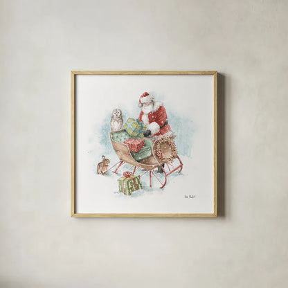 Magical Holidays II by Lisa Audit. Shown in a natural wood glass frame for a timeless modern aesthetic. Available as an archival giclee rolled canvas, fine art paper, or poster print. SKU 54762a.
