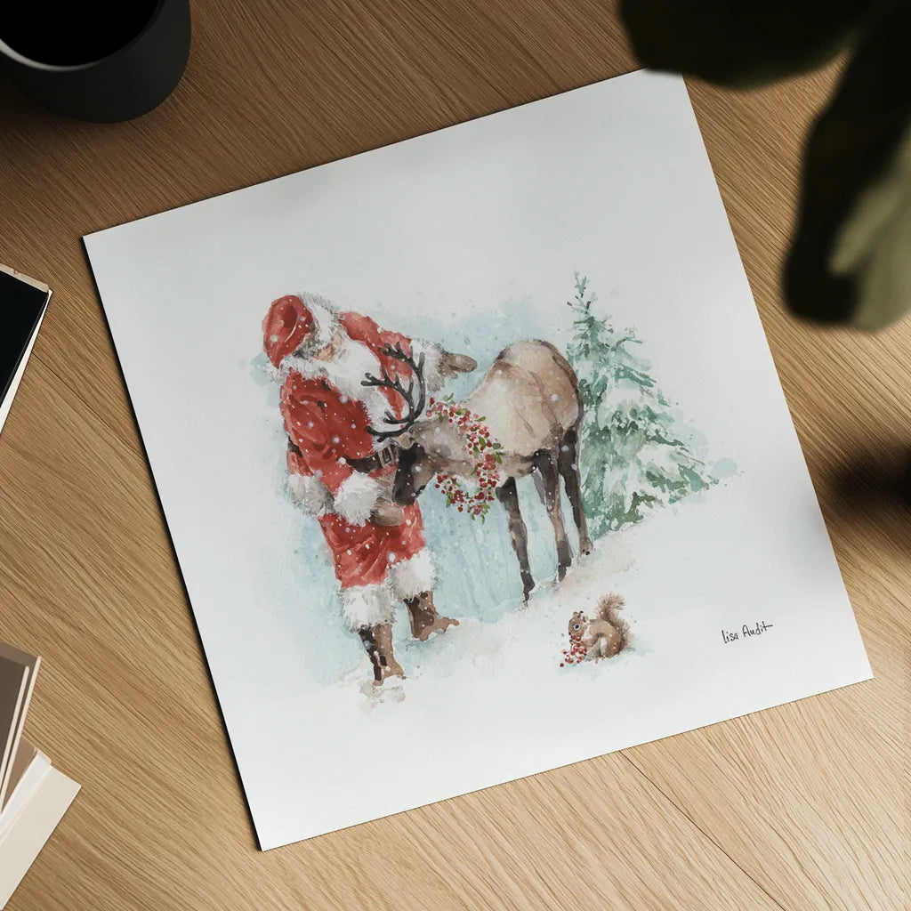 Magical Holidays III by Lisa Audit. Shown as a detailed flat fine art print, highlighting archival giclee quality. Available as an archival giclee rolled canvas, fine art paper, or poster print. SKU 54763a.