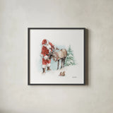 Magical Holidays III by Lisa Audit. Shown in a sleek black glass frame for a contemporary gallery look. Available as an archival giclee rolled canvas, fine art paper, or poster print. SKU 54763a.