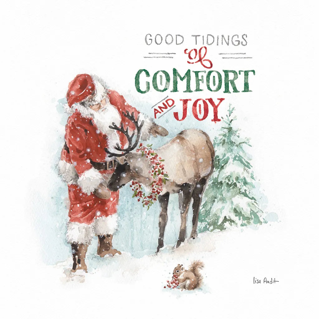 Magical Holidays III Comfort and Joy by Lisa Audit. SKU 58375a. Archival Giclee Fine art print for wall decor.