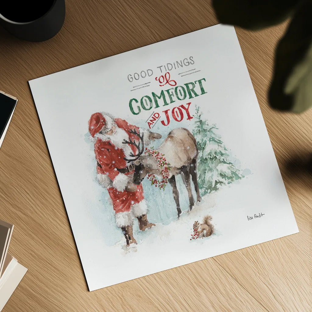 Magical Holidays III Comfort and Joy by Lisa Audit. Shown as a detailed flat fine art print, highlighting archival giclee quality. Available as an archival giclee rolled canvas, fine art paper, or poster print. SKU 58375a.
