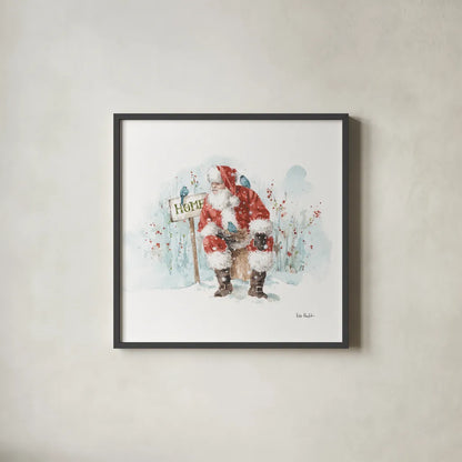 Magical Holidays IV by Lisa Audit. Shown in a sleek black glass frame for a contemporary gallery look. Available as an archival giclee rolled canvas, fine art paper, or poster print. SKU 54764a.