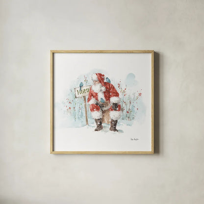 Magical Holidays IV by Lisa Audit. Shown in a natural wood glass frame for a timeless modern aesthetic. Available as an archival giclee rolled canvas, fine art paper, or poster print. SKU 54764a.