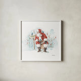 Magical Holidays IV by Lisa Audit. Shown in a crisp white glass frame for a clean and minimalist style. Available as an archival giclee rolled canvas, fine art paper, or poster print. SKU 54764a.
