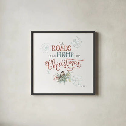 Magical Holidays IX by Lisa Audit. Shown in a sleek black glass frame for a contemporary gallery look. Available as an archival giclee rolled canvas, fine art paper, or poster print. SKU 54769a.