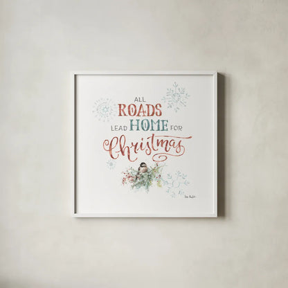 Magical Holidays IX by Lisa Audit. Shown in a crisp white glass frame for a clean and minimalist style. Available as an archival giclee rolled canvas, fine art paper, or poster print. SKU 54769a.