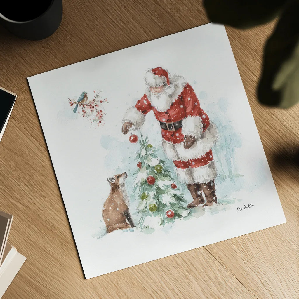 Magical Holidays V by Lisa Audit. Shown as a detailed flat fine art print, highlighting archival giclee quality. Available as an archival giclee rolled canvas, fine art paper, or poster print. SKU 54765a.