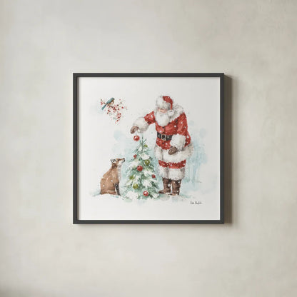 Magical Holidays V by Lisa Audit. Shown in a sleek black glass frame for a contemporary gallery look. Available as an archival giclee rolled canvas, fine art paper, or poster print. SKU 54765a.