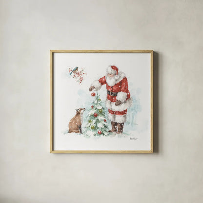 Magical Holidays V by Lisa Audit. Shown in a natural wood glass frame for a timeless modern aesthetic. Available as an archival giclee rolled canvas, fine art paper, or poster print. SKU 54765a.