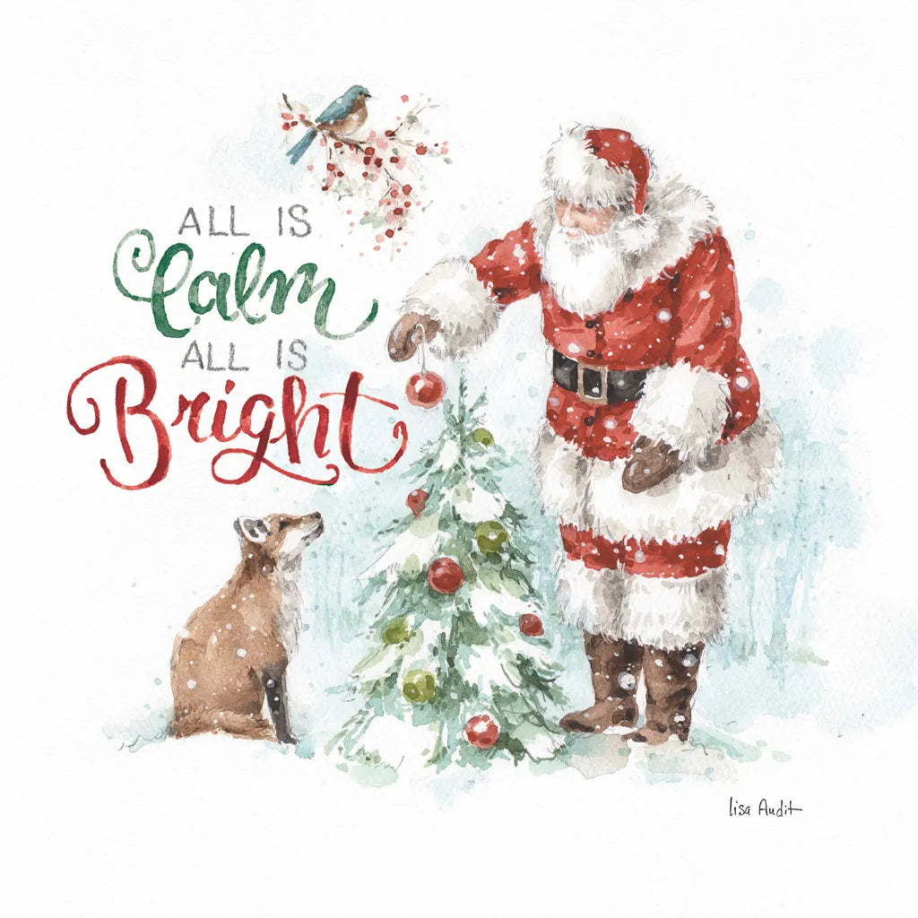 Magical Holidays V All is Calm by Lisa Audit. SKU 58376a. Archival Giclee Fine art print for wall decor.