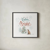 Magical Holidays VI by Lisa Audit. Shown in a sleek black glass frame for a contemporary gallery look. Available as an archival giclee rolled canvas, fine art paper, or poster print. SKU 54766a.