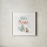 Magical Holidays VI by Lisa Audit. Shown in a crisp white glass frame for a clean and minimalist style. Available as an archival giclee rolled canvas, fine art paper, or poster print. SKU 54766a.