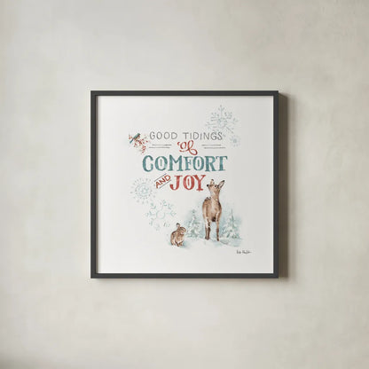 Magical Holidays VII by Lisa Audit. Shown in a sleek black glass frame for a contemporary gallery look. Available as an archival giclee rolled canvas, fine art paper, or poster print. SKU 54767a.