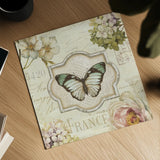 Marche de Fleurs Butterfly Bliss II by Lisa Audit. Shown as a detailed flat fine art print, highlighting archival giclee quality. Available as an archival giclee rolled canvas, fine art paper, or poster print. SKU 104477a.