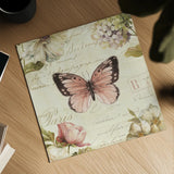 Marche de Fleurs Butterfly I by Lisa Audit. Shown as a detailed flat fine art print, highlighting archival giclee quality. Available as an archival giclee rolled canvas, fine art paper, or poster print. SKU 10092a.