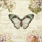 Marche de Fleurs Butterfly II by Lisa Audit. SKU 10093a. Archival Giclee Fine art print for wall decor.