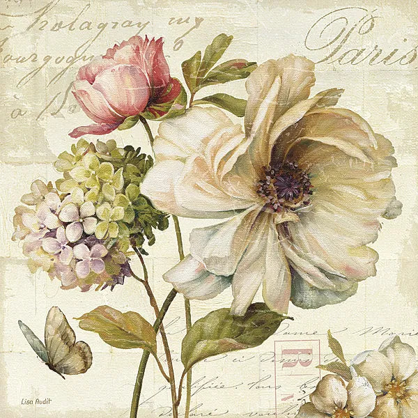 Marche de Fleurs II by Lisa Audit. SKU 5773a. Archival Giclee Fine art print for wall decor.