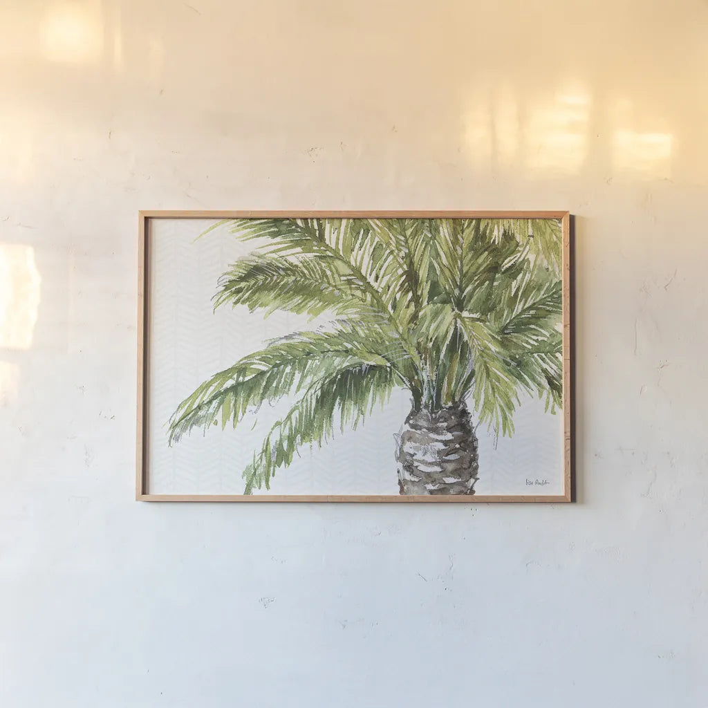 Mixed Greens II by Lisa Audit. shown as a paper print in a natural frame. Available as a archival giclee rolled canvas, fine art paper, or poster print. SKU 36460i.